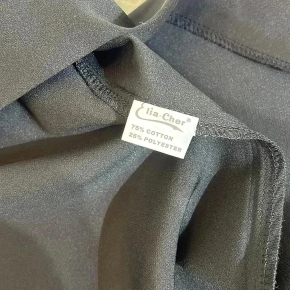 Elia-Cher Little Black Dress One Shoulder Flattering Size 8 - Picture 2 of 10